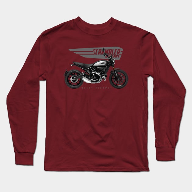 Ducati Scrambler Icon Dark 20 black, sl Long Sleeve T-Shirt by MessyHighway